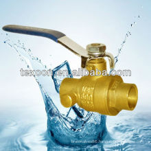 solder brass lead free ball valve with drain end CXC